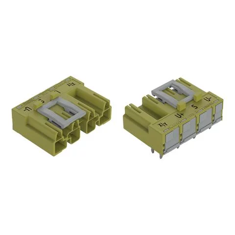 770-874/011-000/071-000 - Plug for PCBs; angled; 4-pole; Cod. B; light green 770-874/011-000/071-000 - Plug for PCBs; angled; 4-pole; Cod. B; light green