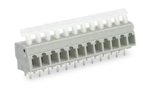257-466 - PCB terminal block; push-button; 2.5 mm²; Pin spacing 5/5.08 mm; 16-pole; CAGE CLAMP®; commoning option; 2,50 mm²; gray