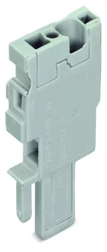 769-501 - Start module for 1-conductor female connector; CAGE CLAMP®; 4 mm²; Pin spacing 5 mm; 1-pole; coding finger; with integrated end plate; 4,00 mm²; gray