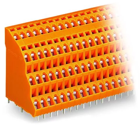 738-408 - Quadruple-deck PCB terminal block; 2.5 mm²; Pin spacing 5.08 mm; 32-pole; CAGE CLAMP®; 2,50 mm²; orange