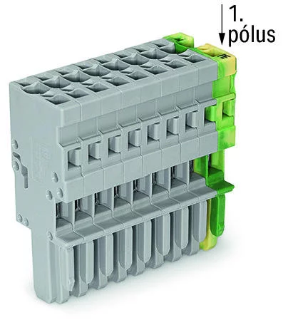 769-111/000-036 - 1-conductor female connector; CAGE CLAMP®; 4 mm²; Pin spacing 5 mm; 11-pole; coding finger; 4,00 mm²; green-yellow/gray