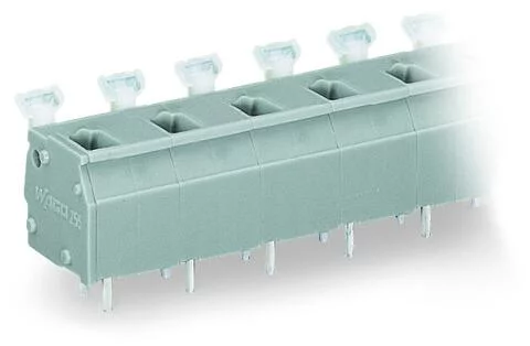 255-607 - PCB terminal block; push-button; 2.5 mm²; Pin spacing 10/10.16 mm; 7-pole; CAGE CLAMP®; commoning option; 2,50 mm²; gray