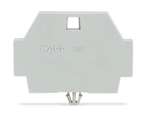 262-371 - End plate; with snap-in mounting foot; gray