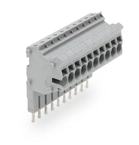 2002-560 - TOPJOB® S connector strip; for 2002 series; for jumper contact slot; 10-pole; gray