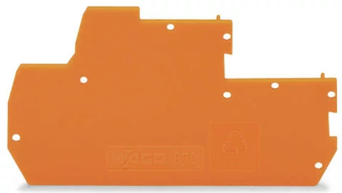 870-119 - End and intermediate plate; 1 mm thick; orange 870-119 - End and intermediate plate; 1 mm thick; orange
