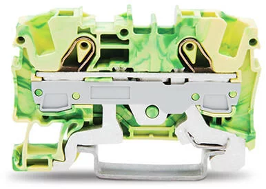 2006-1207 - TOPJOB®S ground terminal block; rail mount; 2-conductor; 7.5 mm wide; green-yellow