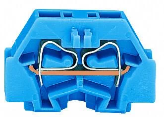 260-304 - 2-conductor terminal block; without push-buttons; with fixing flange; 1-pole; for screw or similar mounting types; Fixing hole 3.2 mm Ø; 1.5 mm²; CAGE CLAMP®; 1,50 mm²; blue