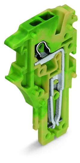 2020-187 - End module for 1-conductor female connector; Push-in CAGE CLAMP®; 1.5 mm²; Pin spacing 3.5 mm; 1-pole; 1,50 mm²; green-yellow