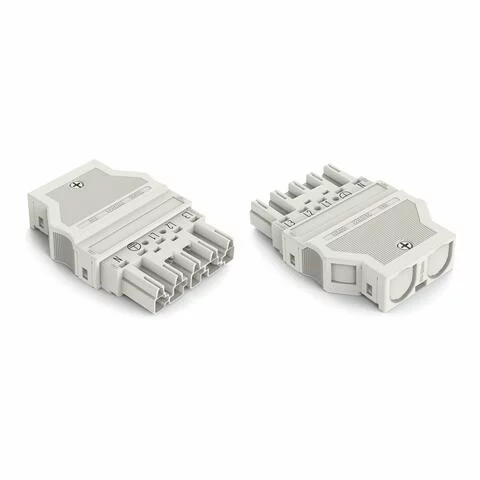 770-335 - Plug; with strain relief housing; 5-pole; 4,00 mm²; white