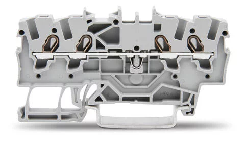 2001-1401 - TOPJOB®S feedthrough terminal block; rail mount; 4-conductor; 4.2 mm wide; gray