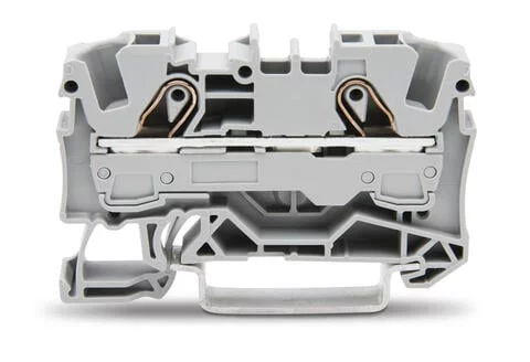 2006-1201 - TOPJOB®S feedthrough terminal block; rail mount; 2-conductor; 7.5 mm wide; gray