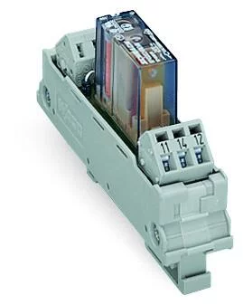 288-380 - Bistable relay module; Nominal input voltage: 24 VDC; 1 changeover contact; Limiting continuous current: 6 A; Module width: 21 mm; 2,50 mm²; gray