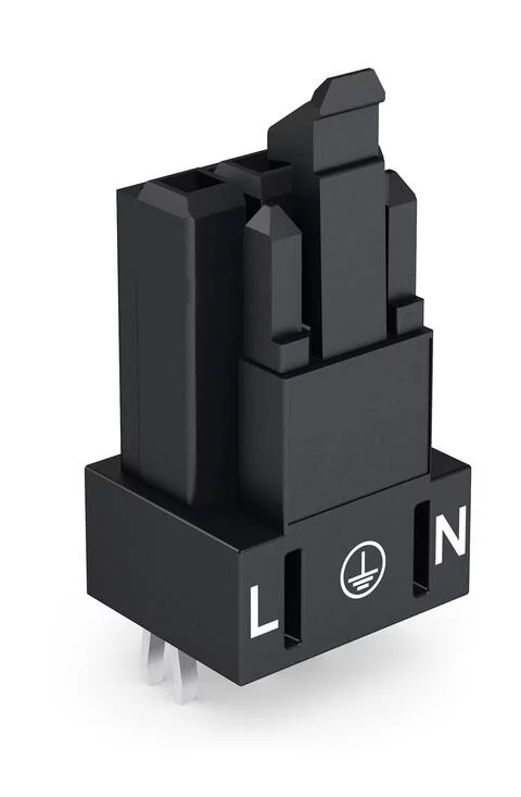 890-803 - Socket for PCBs; straight; 3-pole; Cod. A; black 890-803 - Socket for PCBs; straight; 3-pole; Cod. A; black