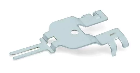 770-523 - Shield connecting plate; 3-pole; for sockets and plugs; silver-colored