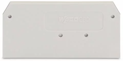 280-356 - End and intermediate plate; 2.5 mm thick; light gray