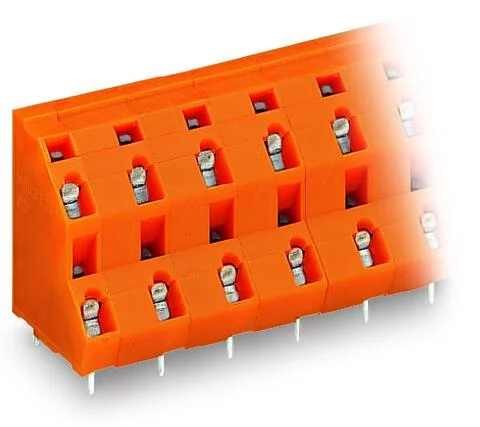 736-802 - Double-deck PCB terminal block; 2.5 mm²; Pin spacing 10.16 mm; 4-pole; CAGE CLAMP®; 2,50 mm²; orange
