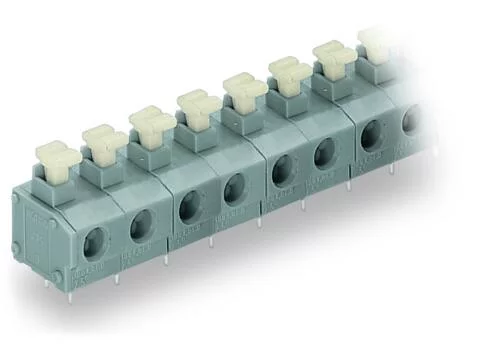 235-506/331-000 - PCB terminal block; push-button; 1.5 mm²; Pin spacing 7.5/7.62 mm; 6-pole; Push-in CAGE CLAMP®; 1,50 mm²; gray
