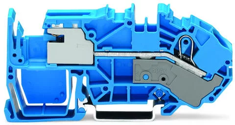 2016-7711 - TOPJOB@S power distribution disconnect terminal block; rail mount; 1-conductor; 12 mm wide; blue