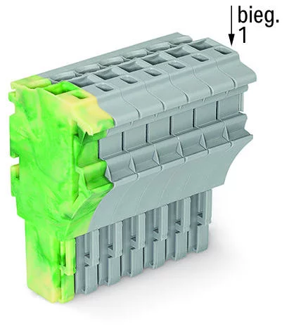 2022-108/000-037 - 1-conductor female connector; Push-in CAGE CLAMP®; 4 mm²; Pin spacing 5.2 mm; 8-pole; 4,00 mm²; gray