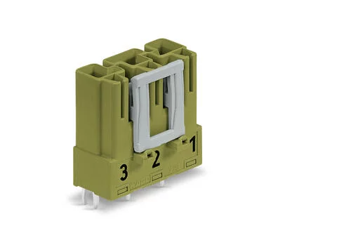 770-873 - Plug for PCBs; straight; 3-pole; Cod. B; light green