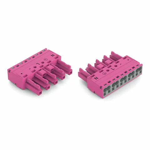 770-285/082-000 - Socket; 5-pole; Cod. B; 4,00 mm²; pink