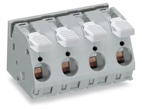 2716-258 - PCB terminal block; lever; 16 mm²; Pin spacing 15 mm; 8-pole; CAGE CLAMP®; commoning option; 16,00 mm²; gray