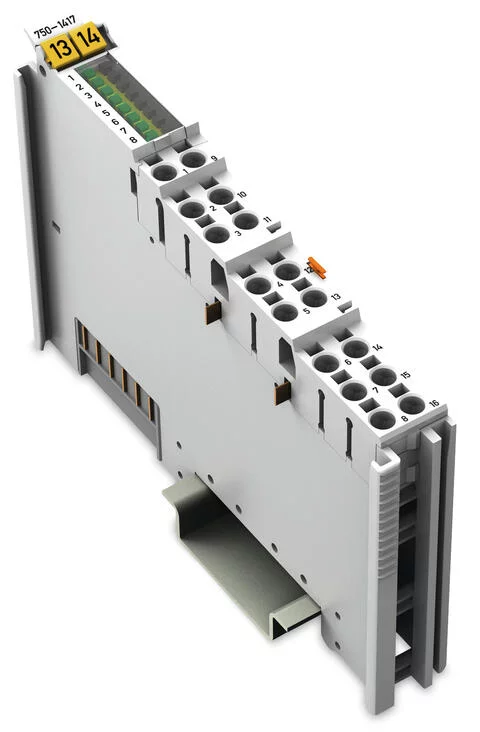 750-1417 - 8-channel digital input; 24 VDC; 3 ms; Low-side switching; 2-conductor connection