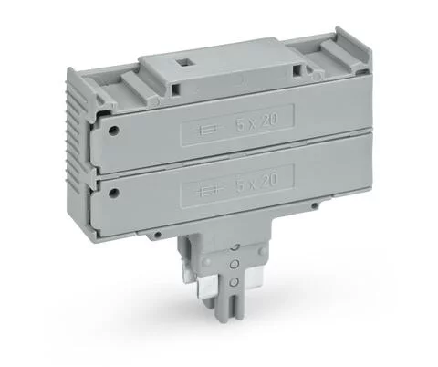 2003-911 - Double fuse plug; for 5 x 20 mm miniature metric fuse; 10.4 mm wide