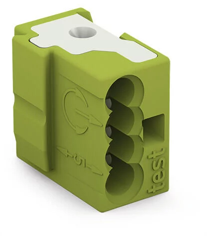 243-723 - MICRO PUSH WIRE® PCB connector; 4-conductor; AWG 24 - 18 solid; can be assembled into connector strips via dovetail joints; orange