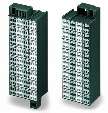 726-122 - Matrix patchboard; 32-pole; Marking 33-64; Colors of modules: gray/white; Module marking, side 1 and 2 vertical; 1,50 mm²; dark gray