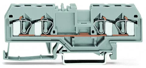 281-664 - 4-conductor through terminal block; 4 mm²; center marking; for DIN-rail 35 x 15 and 35 x 7.5; CAGE CLAMP®; 4,00 mm²; black
