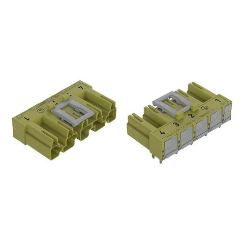 770-875/011-000/073-000 - Plug for PCBs; angled; 5-pole; Cod. B; light green 770-875/011-000/073-000 - Plug for PCBs; angled; 5-pole; Cod. B; light green