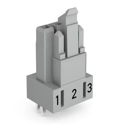 890-843 - Socket for PCBs; straight; 3-pole; Cod. B; gray 890-843 - Socket for PCBs; straight; 3-pole; Cod. B; gray