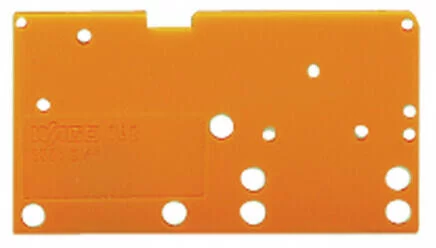 742-650 - End plate; snap-fit type; 1.5 mm thick; orange