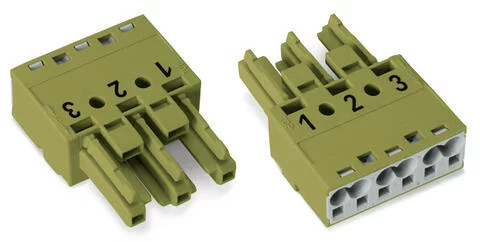 770-263 - Socket; 3-pole; Cod. B; 4,00 mm²; light green