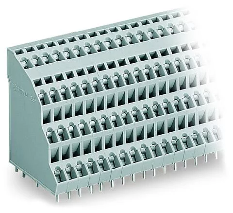738-102 - Quadruple-deck PCB terminal block; 2.5 mm²; Pin spacing 5 mm; 8-pole; CAGE CLAMP®; 2,50 mm²; gray
