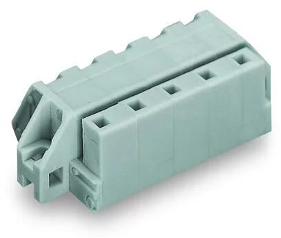 731-540/031-000 - 1-conductor female connector, angled; CAGE CLAMP®; 2.5 mm²; Pin spacing 7.5 mm; 10-pole; clamping collar; DIN-35 rail/panel mounting; 2,50 mm²; gray