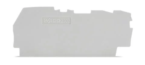 2102-1391 - End and intermediate plate; 0.8 mm thick; for 3-conductor terminal blocks; gray