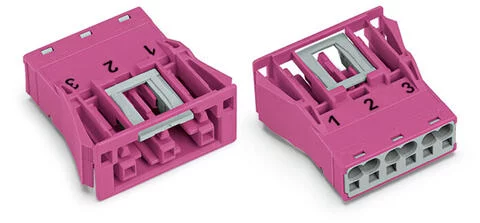 770-783 - WINSTA® through-panel socket (female); snap-in; 1/2/3 marking; 3-pole; pink 770-783 - WINSTA® through-panel socket (female); snap-in; 1/2/3 marking; 3-pole; pink