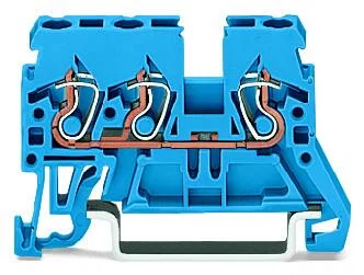 870-684 - 3-conductor through terminal block; 2.5 mm²; suitable for Ex i applications; side and center marking; for DIN-rail 35 x 15 and 35 x 7.5; CAGE CLAMP®; 2,50 mm²; blue 870-684 - 3-conductor through terminal block; 2.5 mm²; suitable for Ex i applications; side and center marking; for DIN-rail 35 x 15 and 35 x 7.5; CAGE CLAMP®; 2,50 mm²; blue