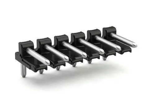 2091-1723/200-000 - THR male header; 1.0 mm Ø solder pin; angled; Pin spacing 3.5 mm; 3-pole; black