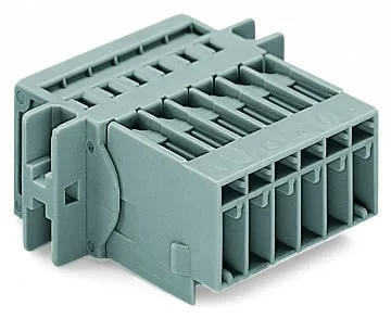 769-611/002-000 - 1-conductor male connector; CAGE CLAMP®; 4 mm²; Pin spacing 5 mm; 11-pole; clamping collar; 4,00 mm²; gray