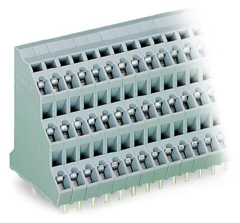 737-216 - Triple-deck PCB terminal block; 2.5 mm²; Pin spacing 5 mm; 48-pole; CAGE CLAMP®; 2,50 mm²; gray