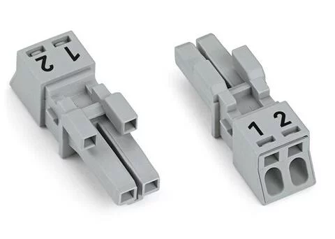 890-242 - Socket; 2-pole; Cod. B; 1,50 mm²; gray