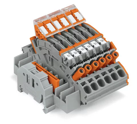 2007-8876 - Compact terminal block; for 3-phase current transformer circuit; 6,00 mm²; multicoloured