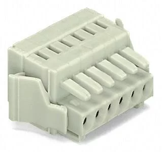 734-116/037-000 - 1-conductor female connector; CAGE CLAMP®; 1.5 mm²; Pin spacing 3.5 mm; 16-pole; 100% protected against mismating; Lateral locking levers; 1,50 mm²; light gray
