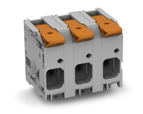 2616-1357 - PCB terminal block; Push-in CAGE CLAMP with operating lever; AWG 18 - 4; Pin spacing 15 mm; double pinning; 7-pole; side entry; gray