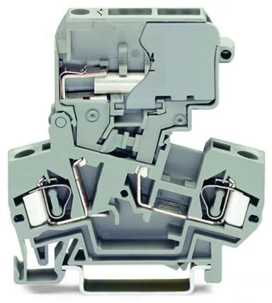 281-672 - Disconnect terminal block; with fuse disconnect; rail mount; 2-conductor; 6 mm wide; orange