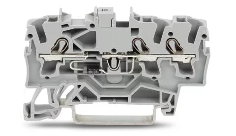 2002-1311/1000-411 - Diode terminal block; 1N4007 (N-P); rail mount; 3-conductor; 5.2 mm wide; gray