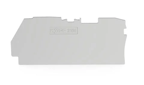 2104-1291 - End and intermediate plate; 1 mm thick; gray